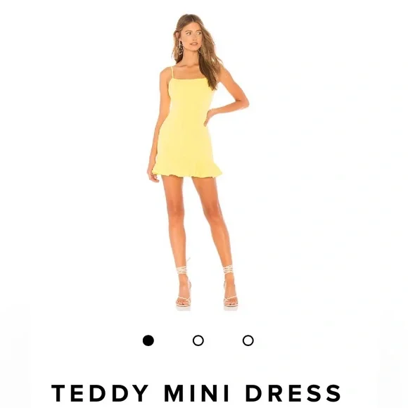 Teddy mini dress in lemon best sale